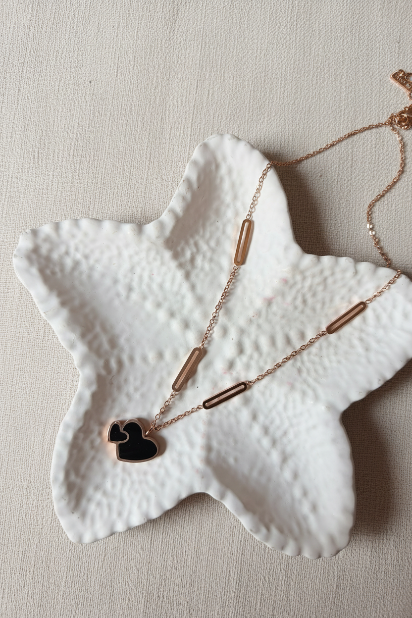 Midnight Love Heart Necklace