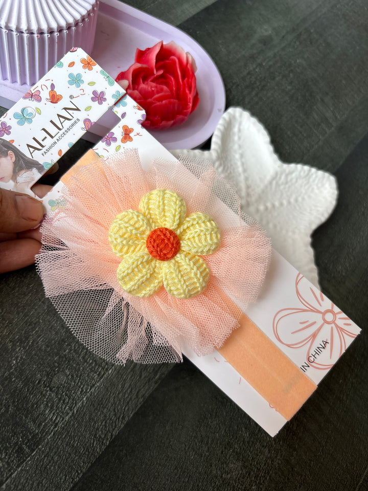 Floral Princess Hairband Peach