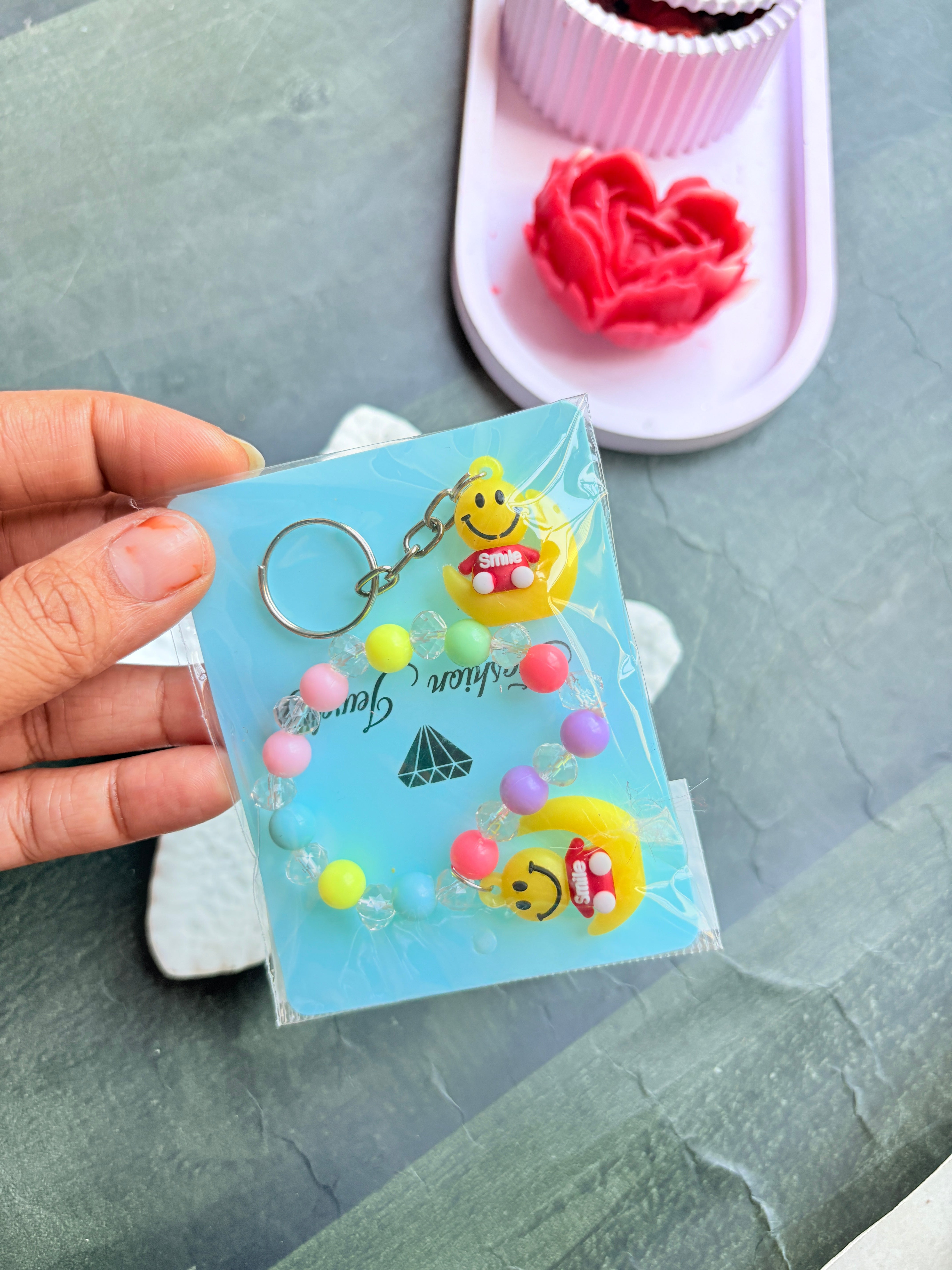 Smiley Charm Pop Bracelet set