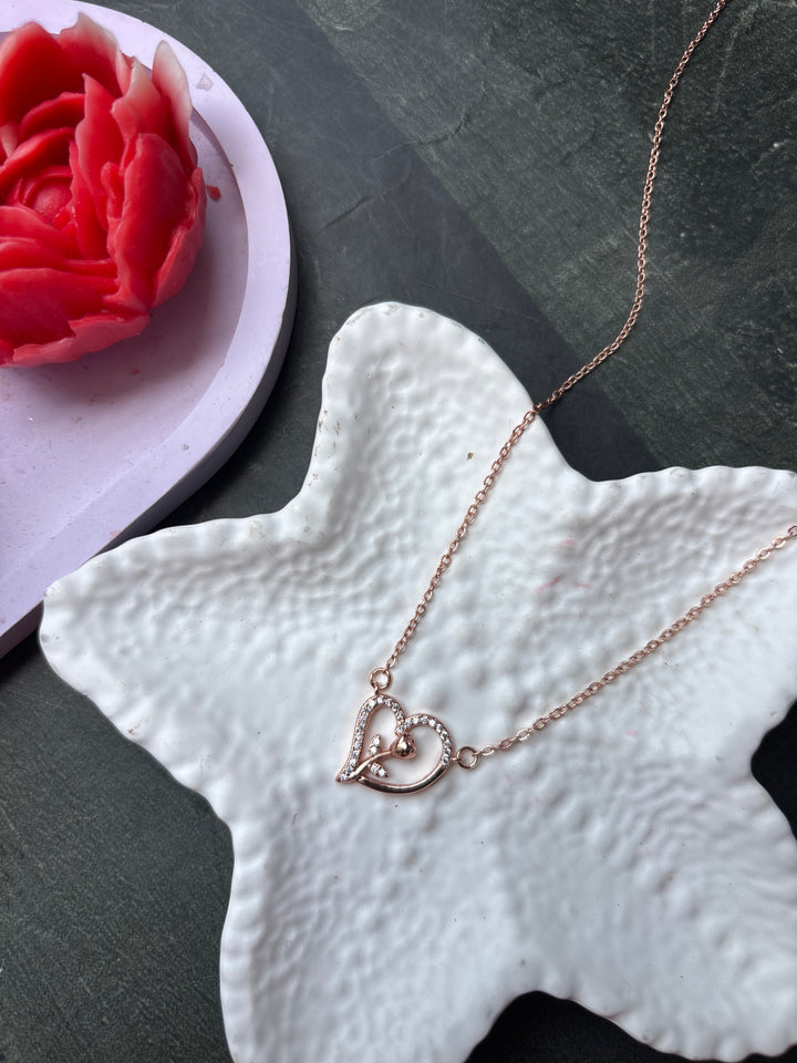 Rose Heart Necklace