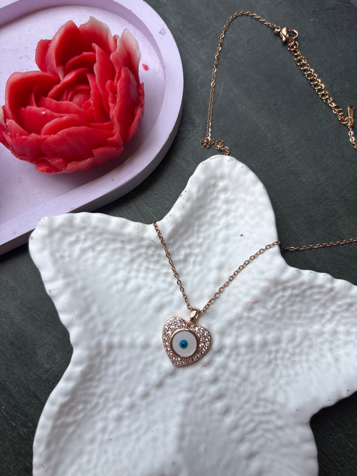 Evil eye Heart Necklace