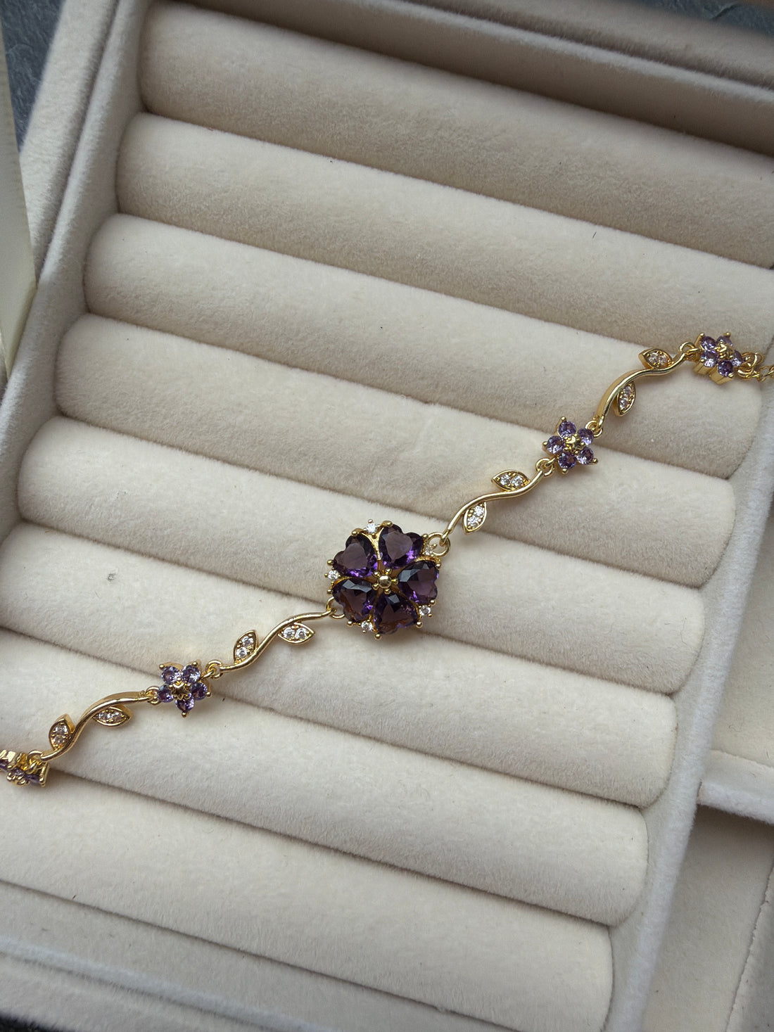 Purple Floral Bracelet