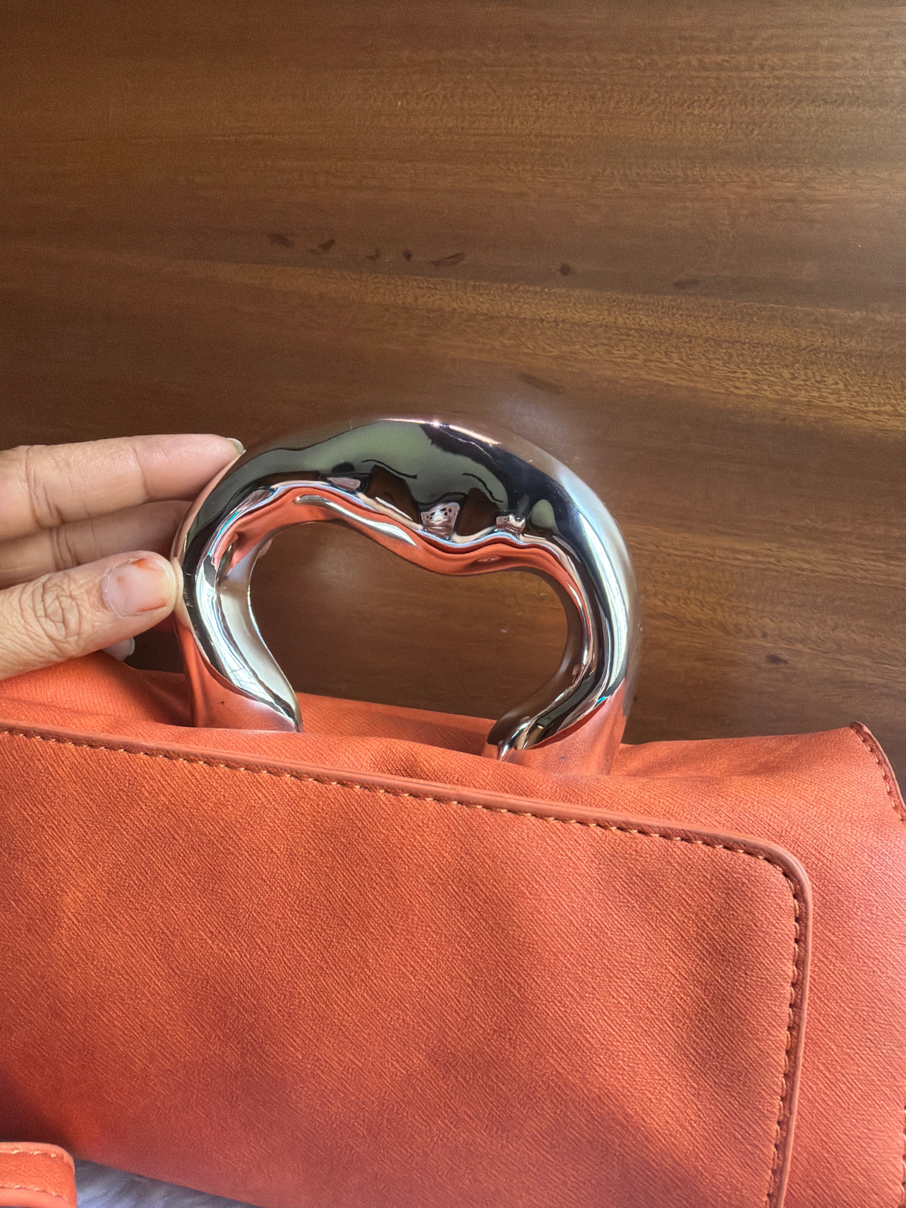 Orange Drip Handbag