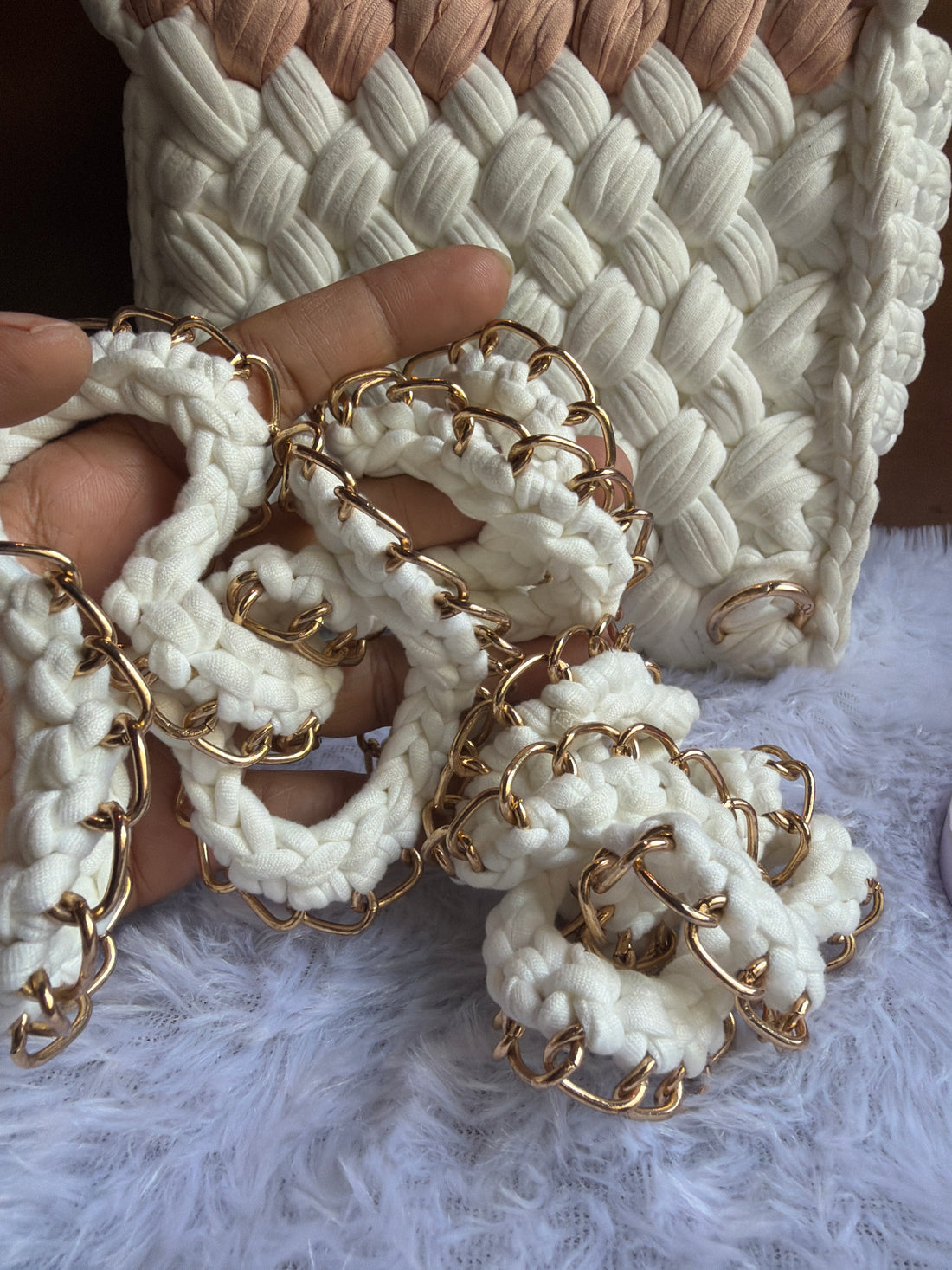 Ivory Knot Handbag