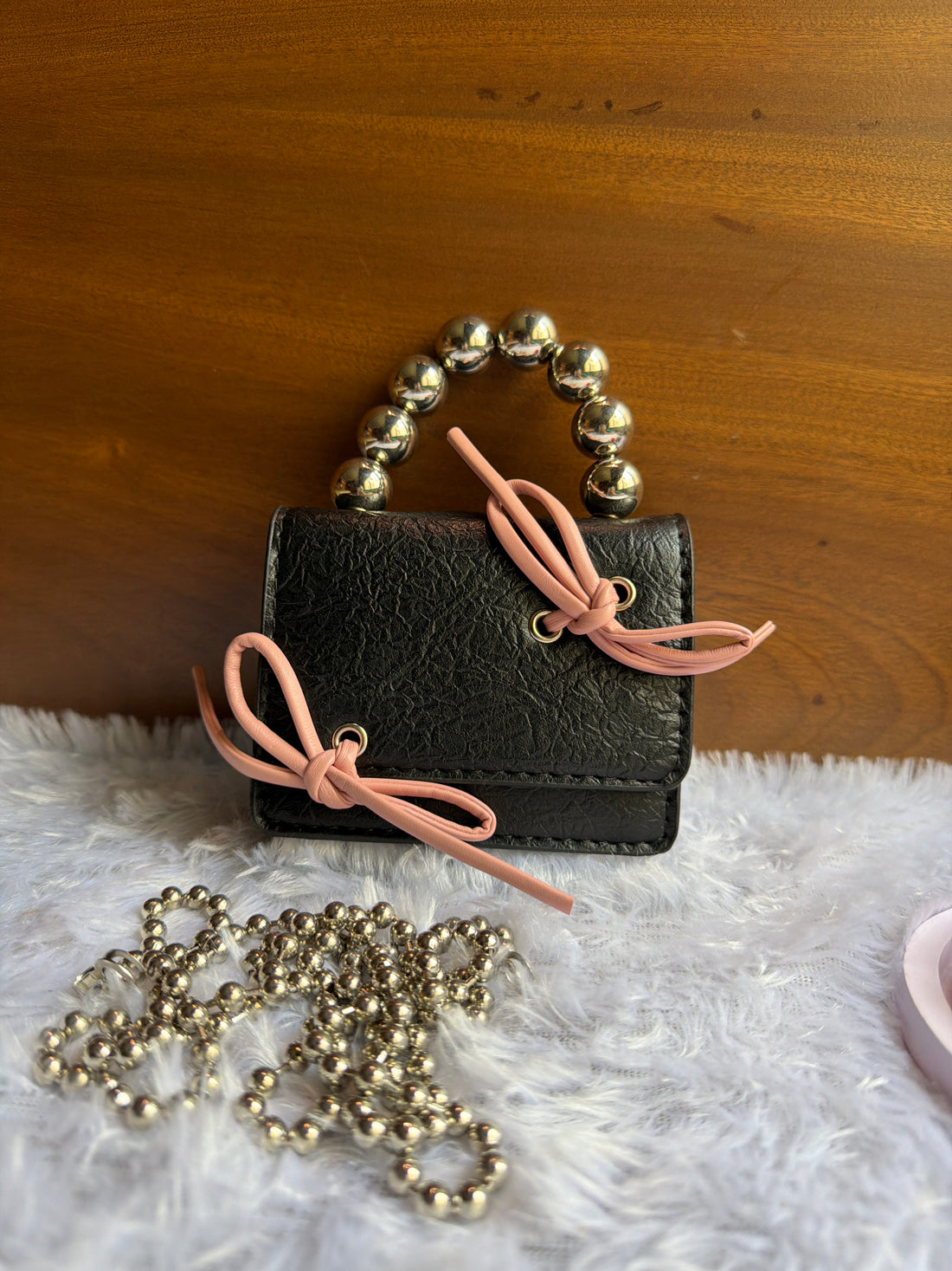 Midnight Bow Mini Handbag
