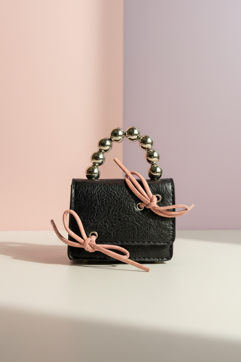 Midnight Bow Mini Handbag