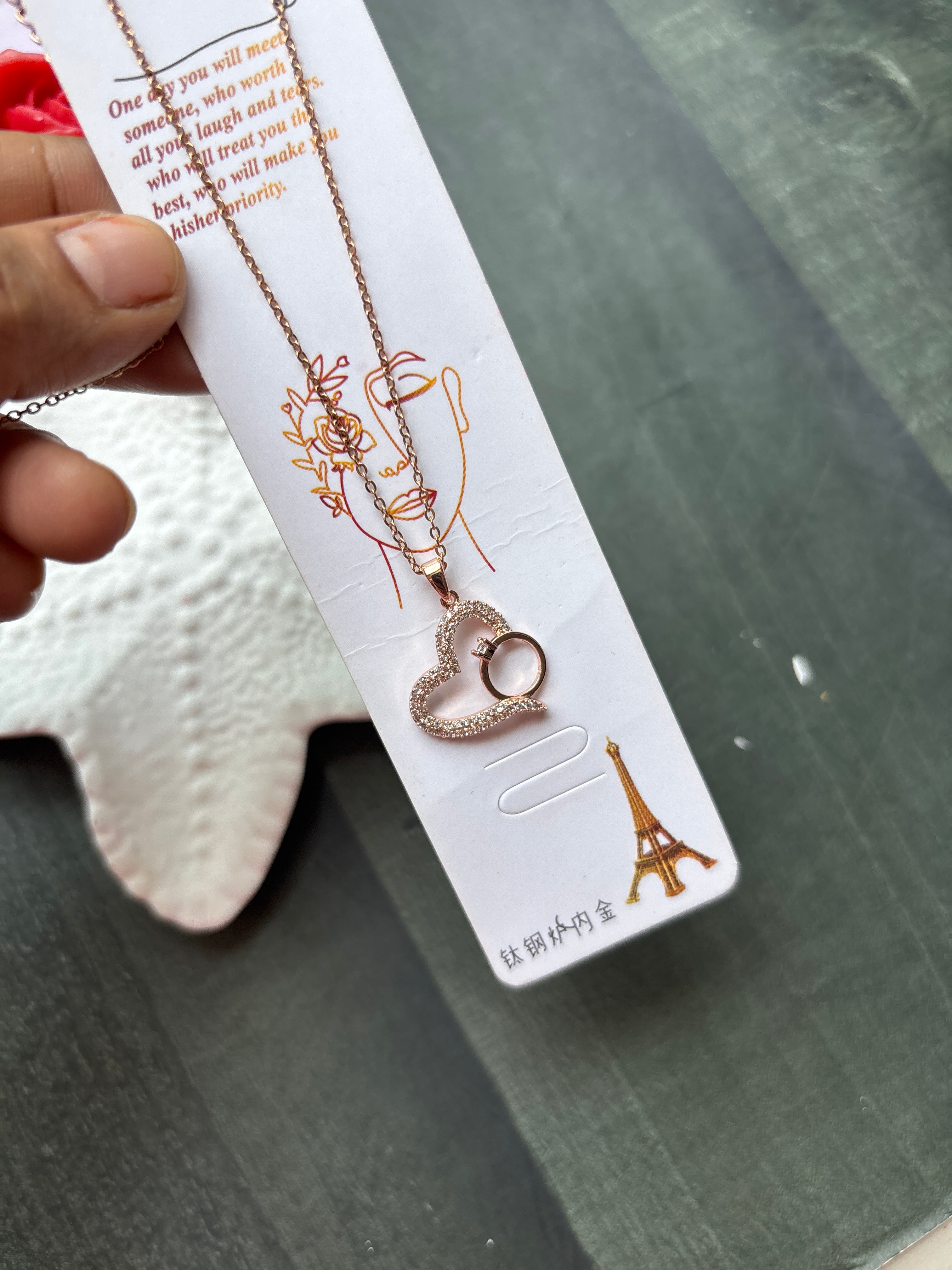 Ring Heart Necklace
