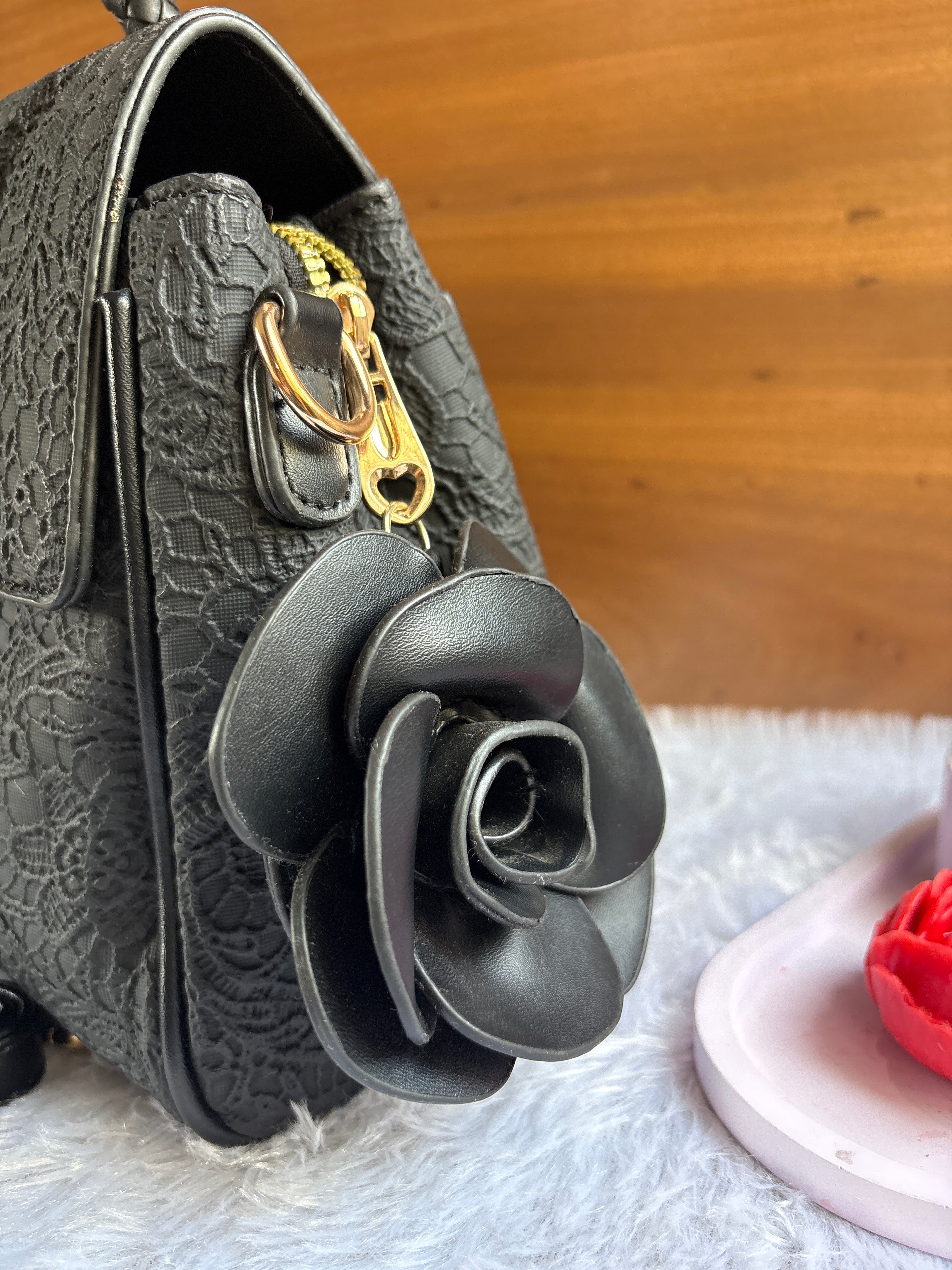 Midnight Flora Premium Handbag