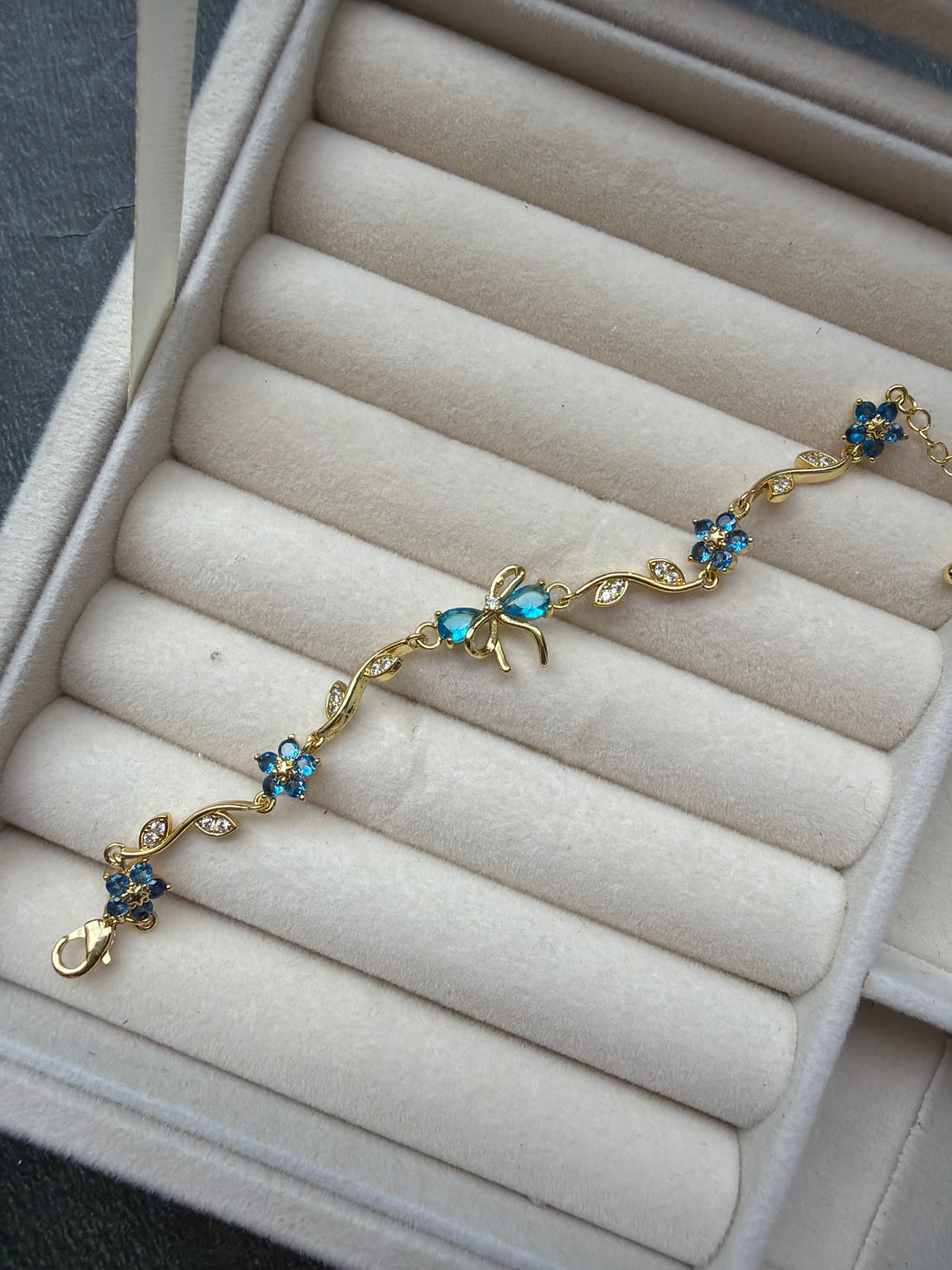 Blue Bow Bracelet