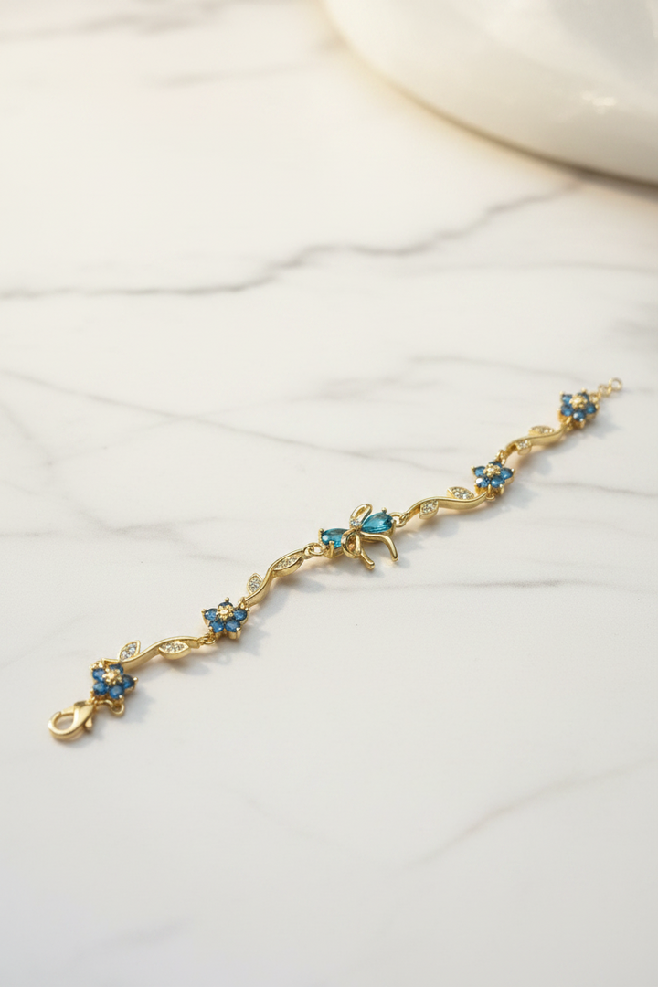 Blue Bow Bracelet