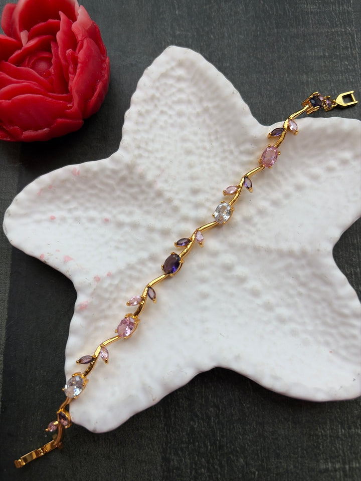 Pink & Purple Tulip Bracelet