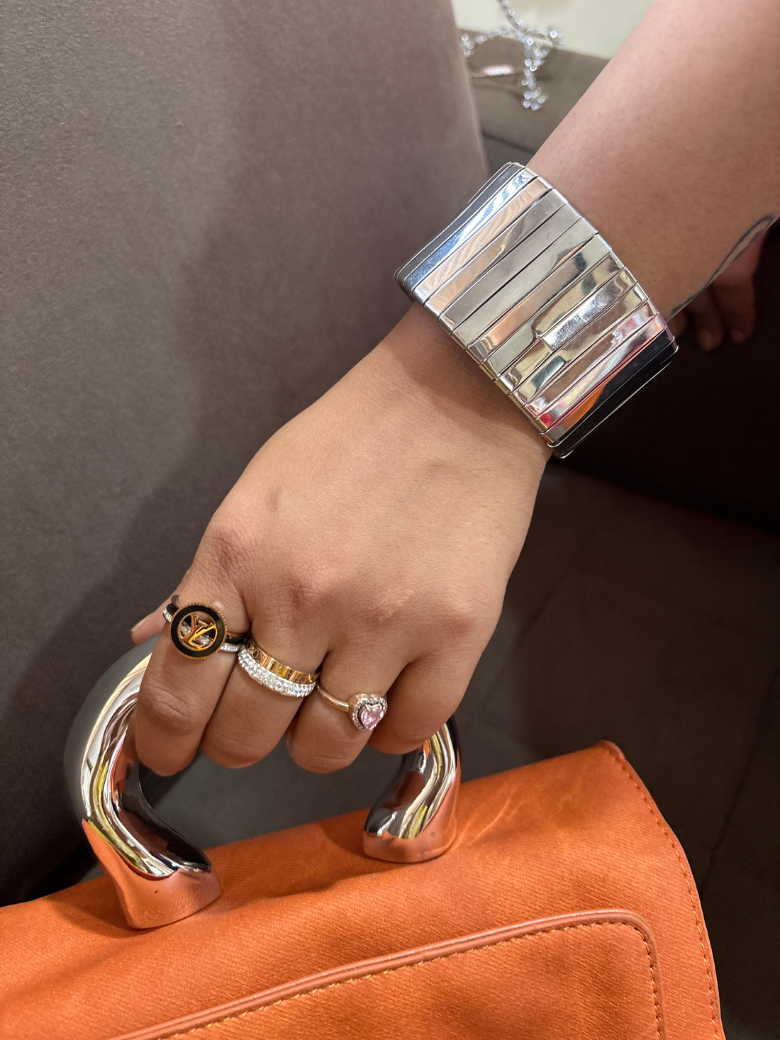 Silver Layered Handcuff