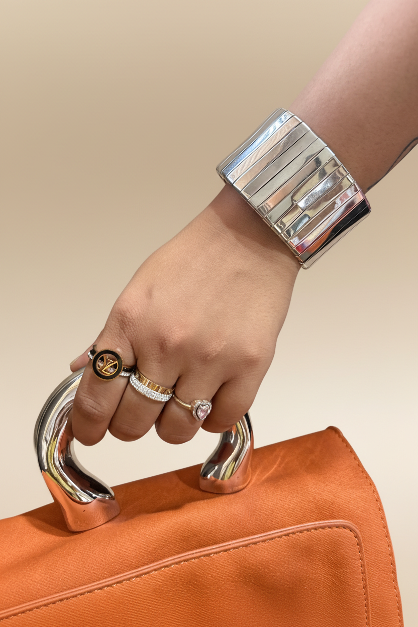 Silver Layered Handcuff