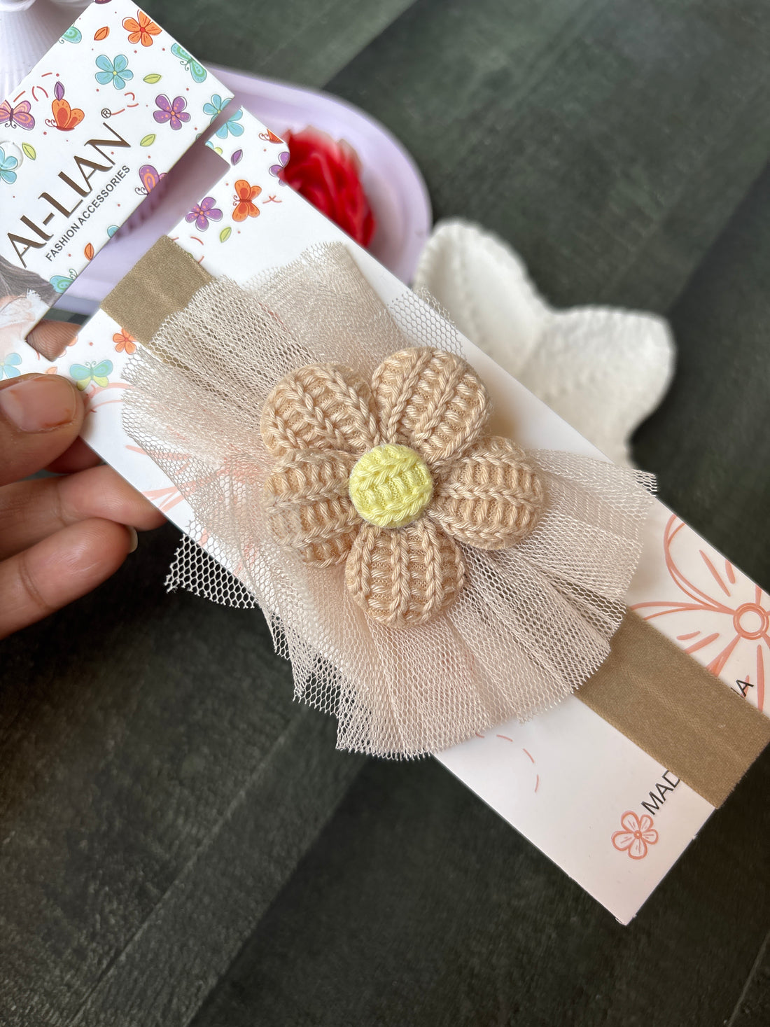 Floral Princess Hairband Brown