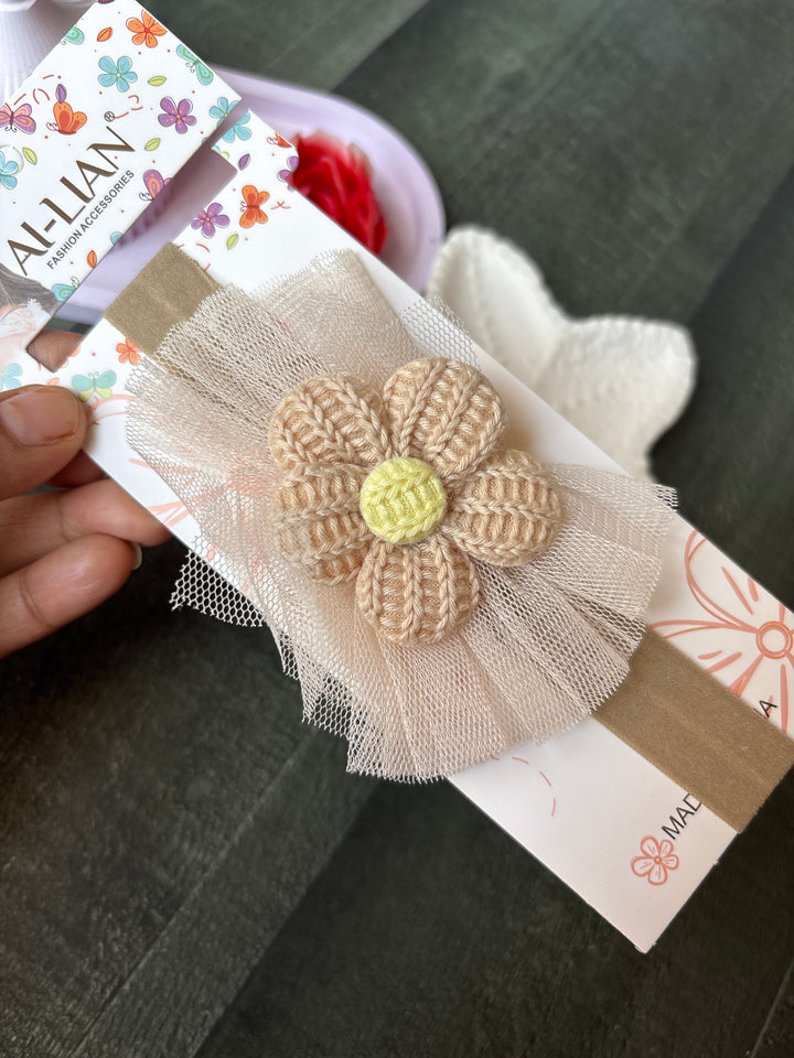 Floral Princess Hairband Brown
