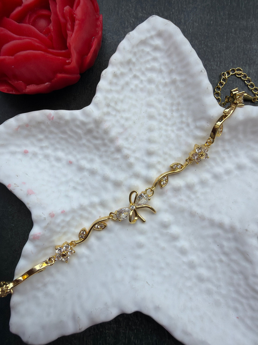 White Bow Bracelet