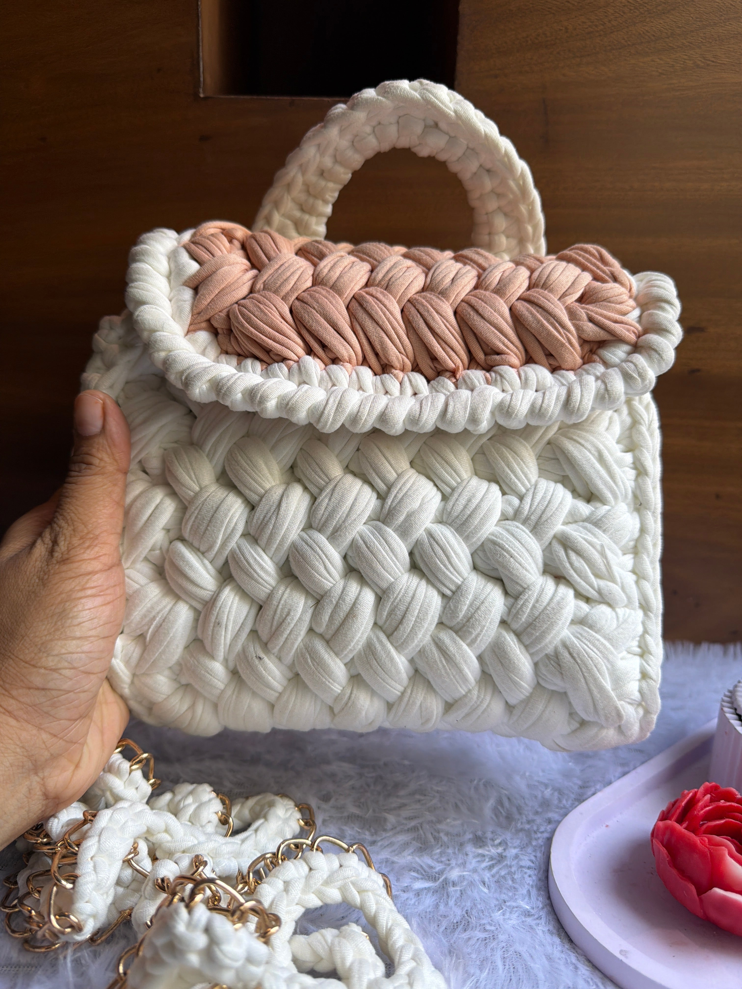 Ivory Knot Handbag