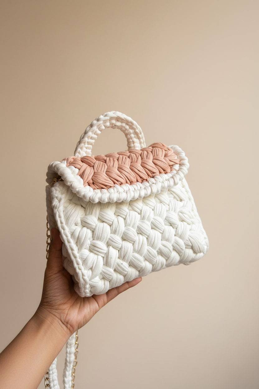 Ivory Knot Handbag