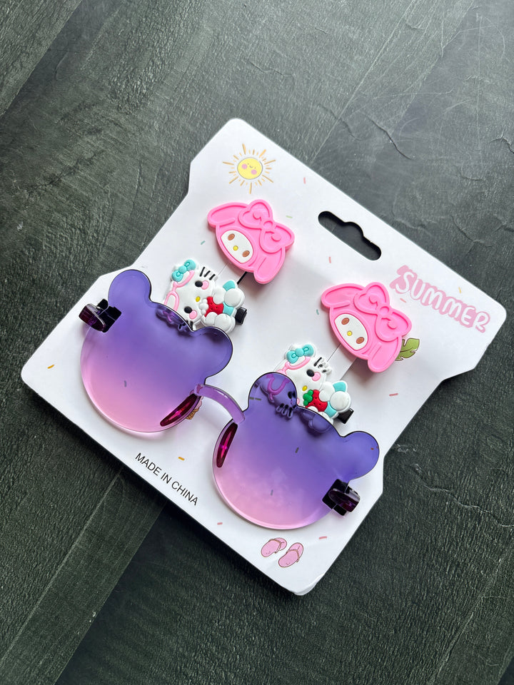 Kitty Sunglasses & Hairclip Set