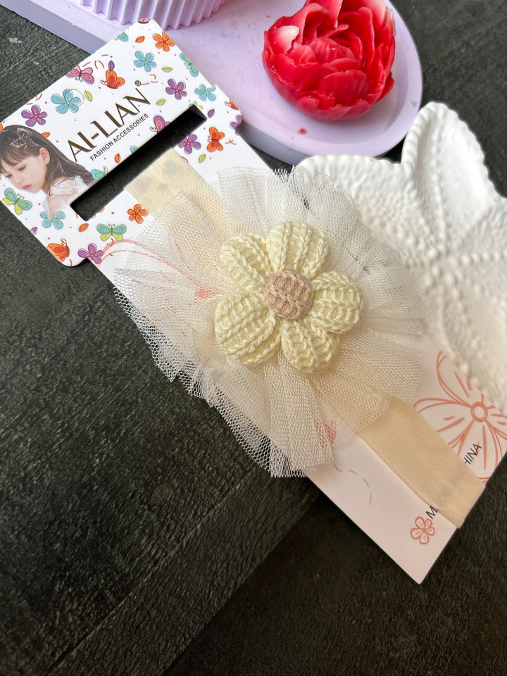 Floral Princess Hairband Off White