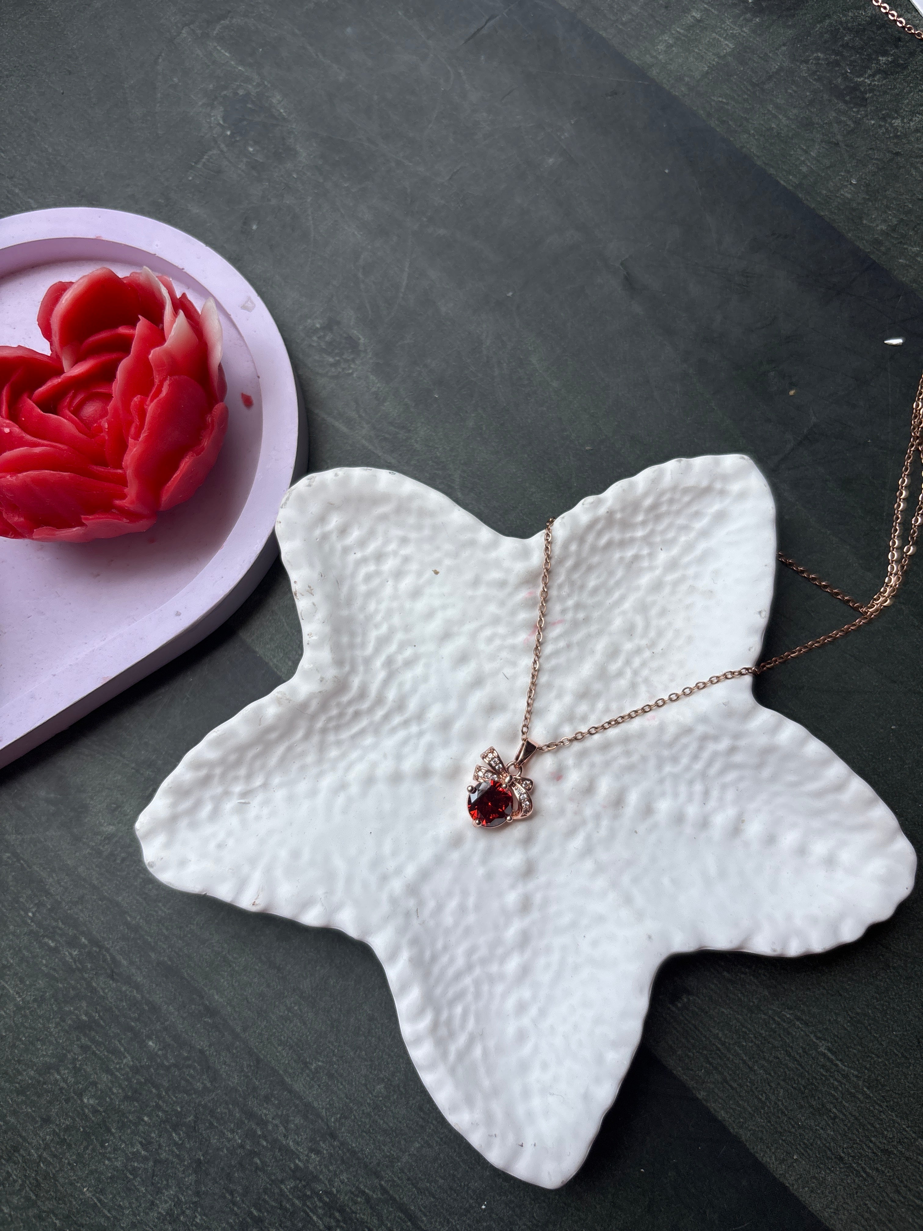 Crystal Bow Necklace
