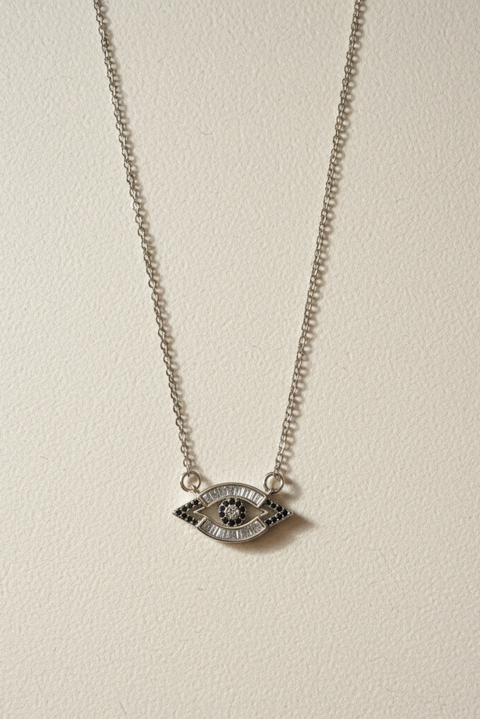 Silver Evil Eye Necklace