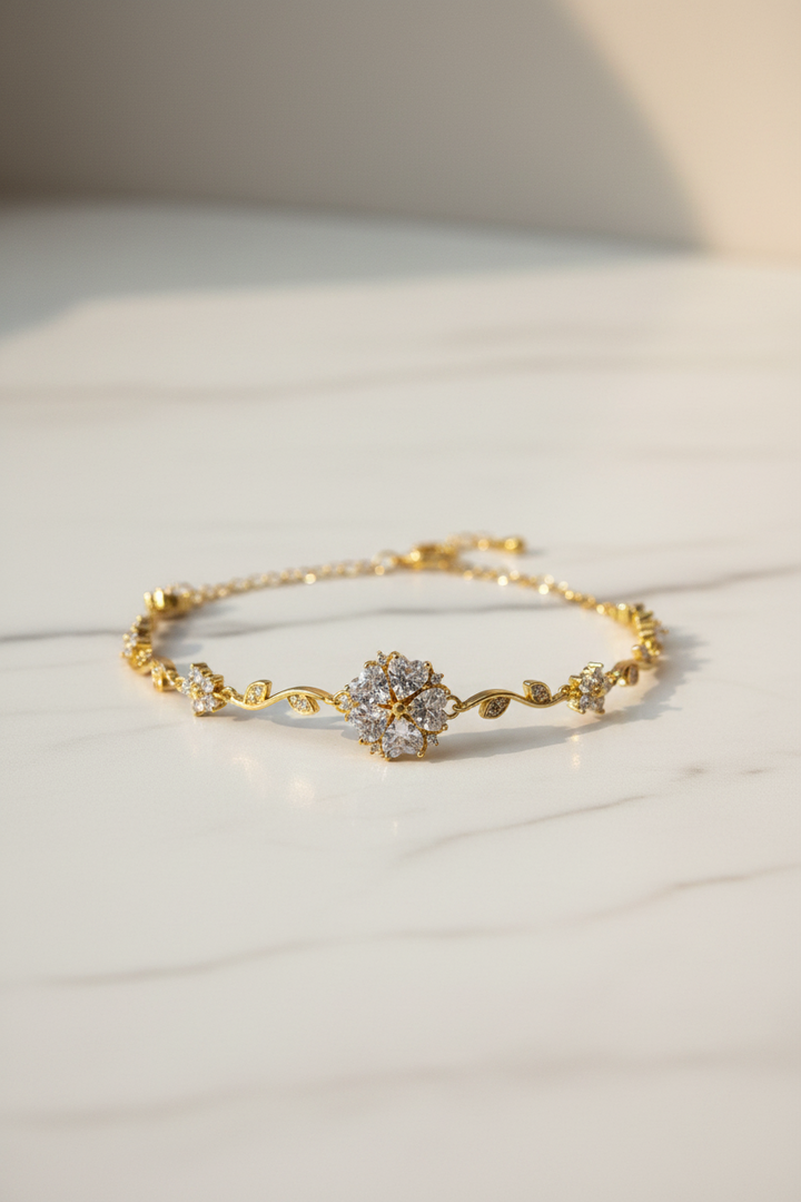 White Floral Bracelet