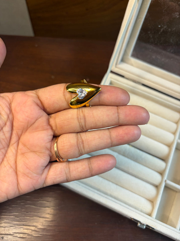 Golden Heart Ring
