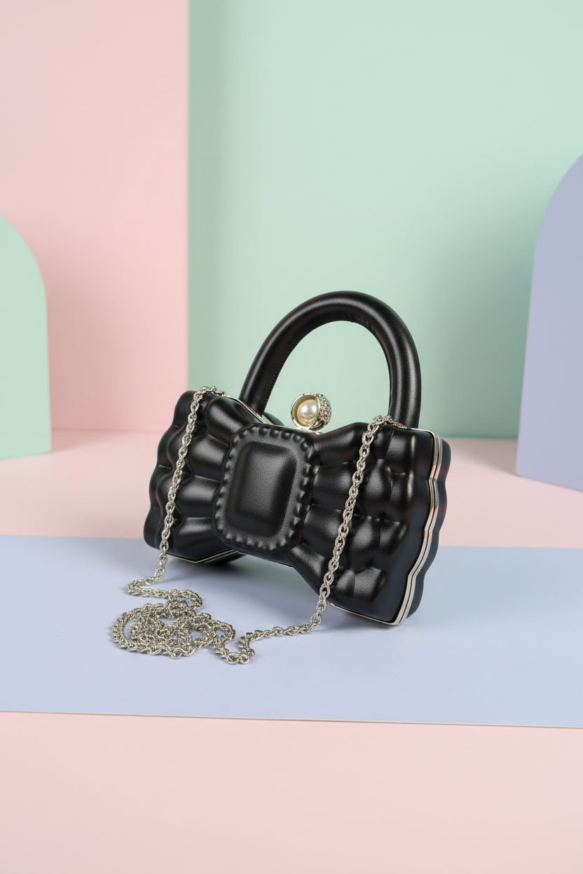 Midnight Bow Handbag