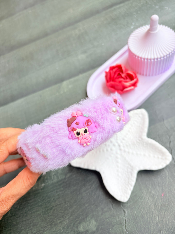 Mini Glam Hairpin  Purple