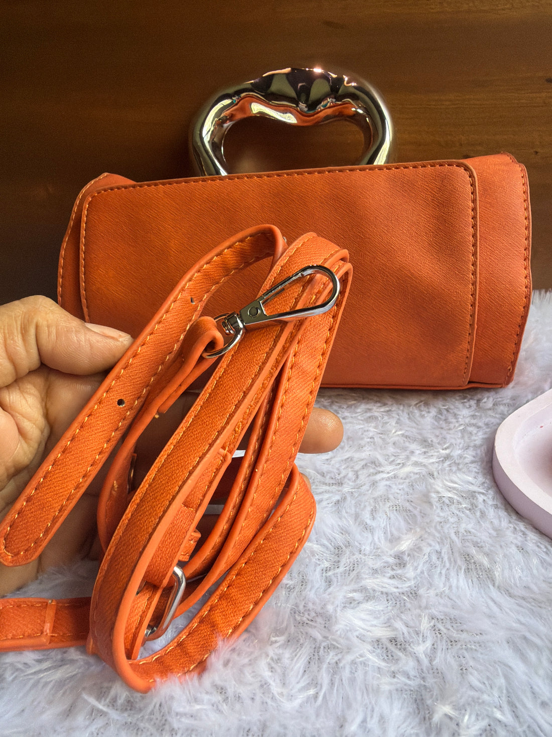 Orange Drip Handbag