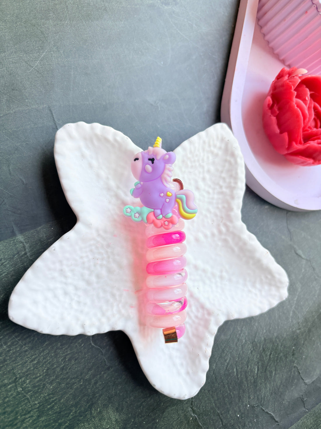 Spider Hair Braiding Clip Unicorn Purple