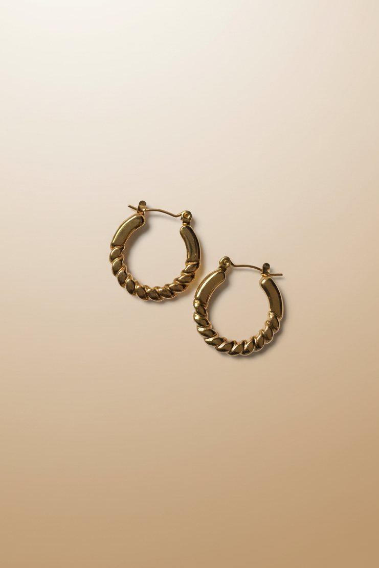 Glossy Golden Hoops