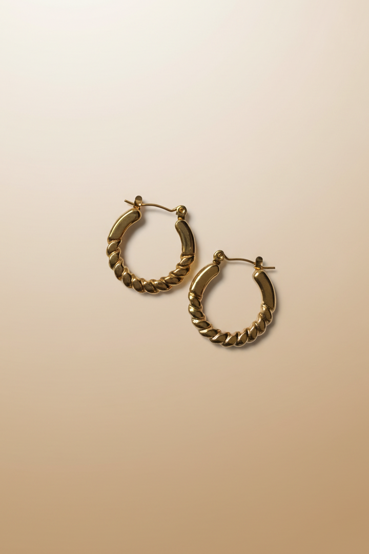 Glossy Golden Hoops