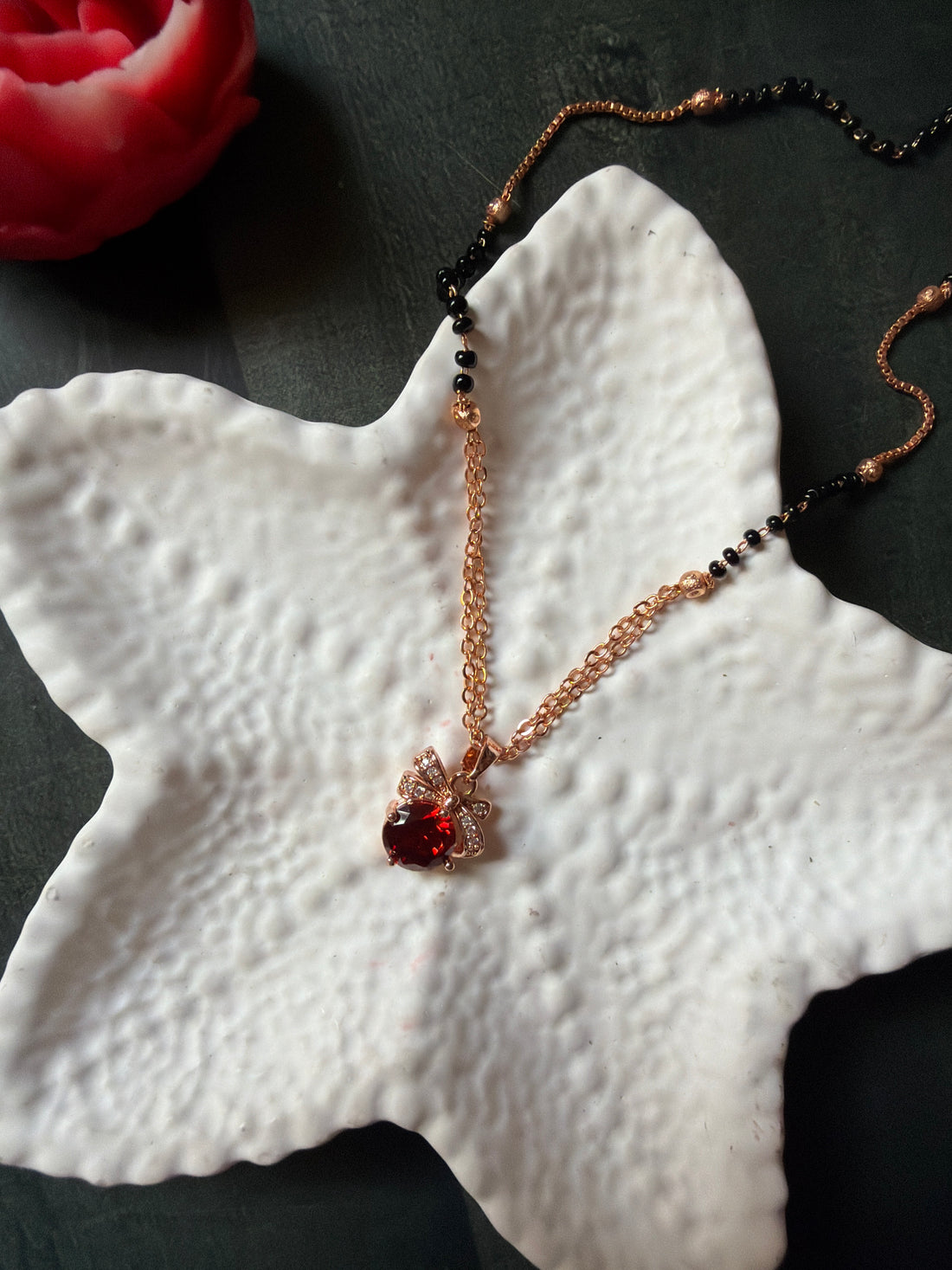 Cherry Red Mangalsutra