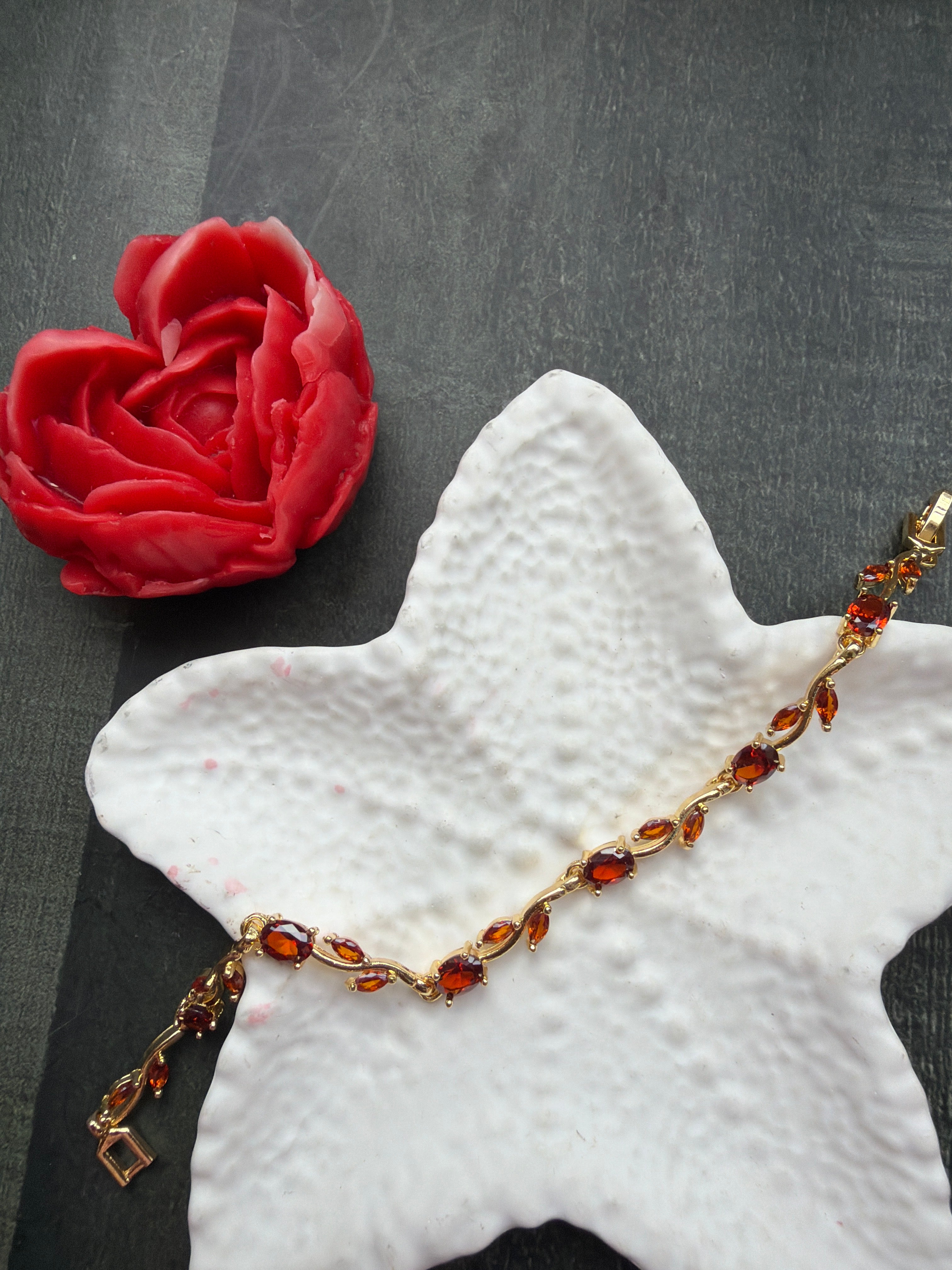 Orange Tulip Bracelet