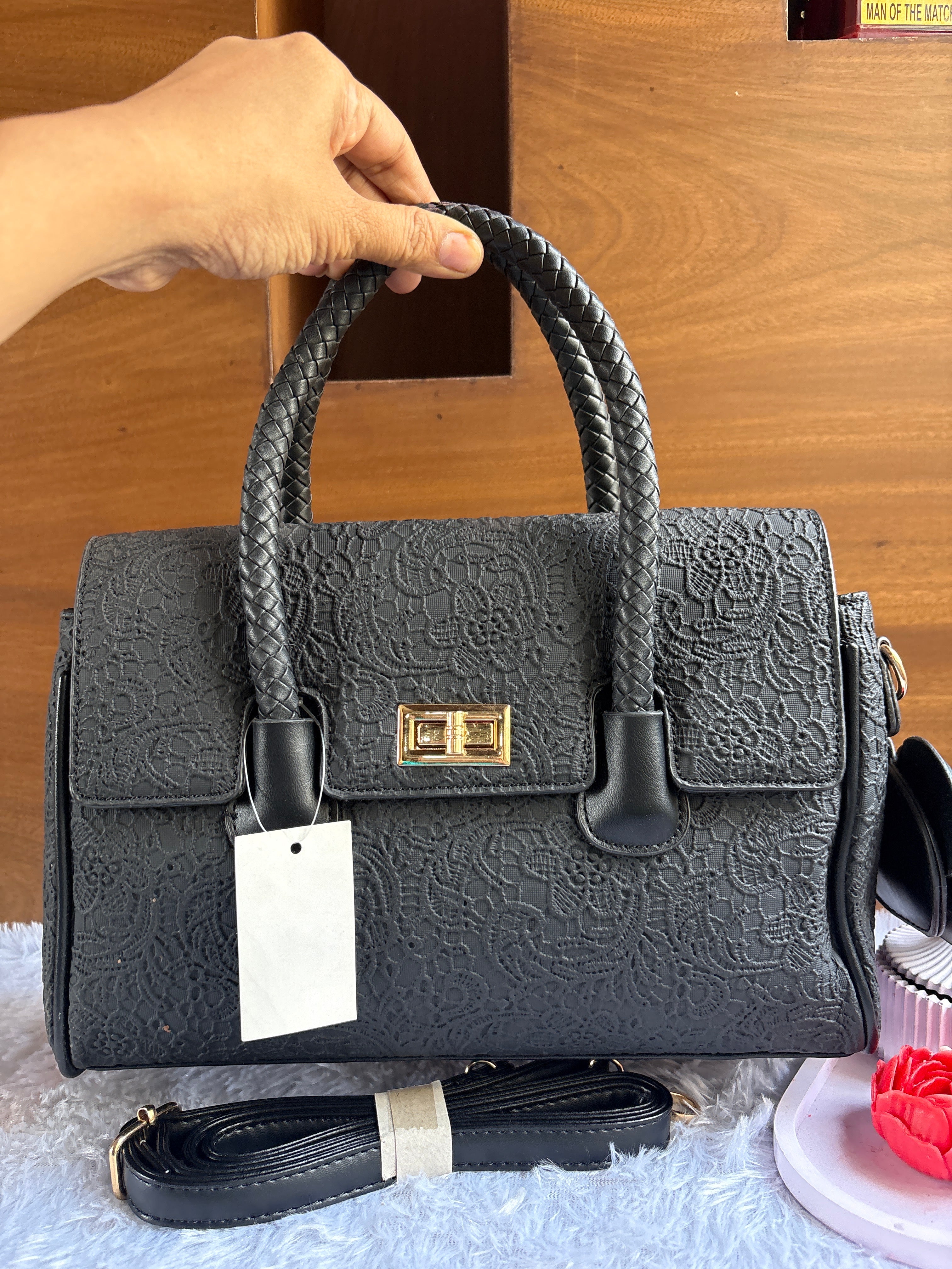Midnight Flora Premium Handbag