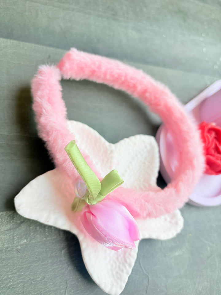 Tulip Bow Hairpin Pink