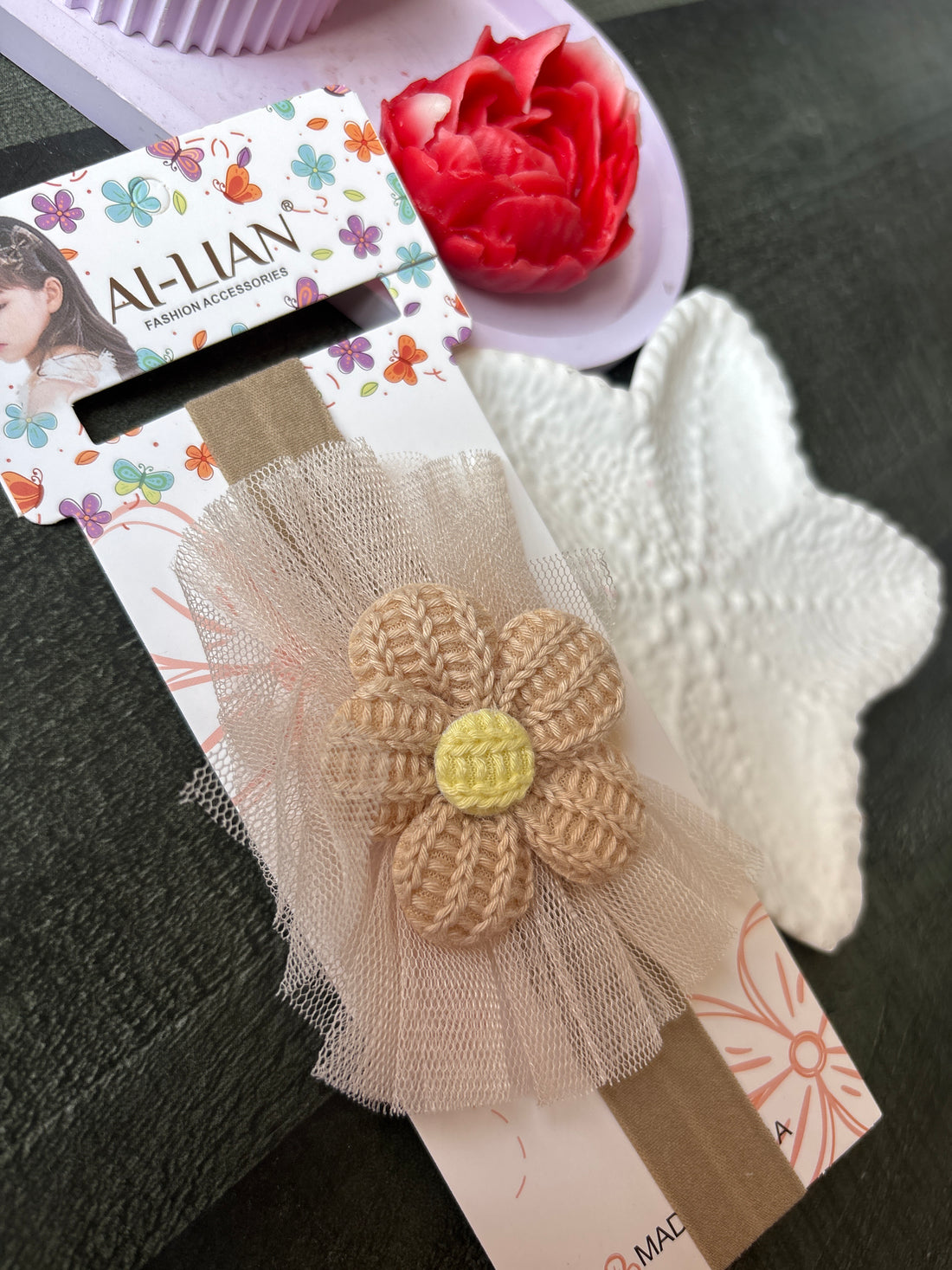 Floral Princess Hairband Brown