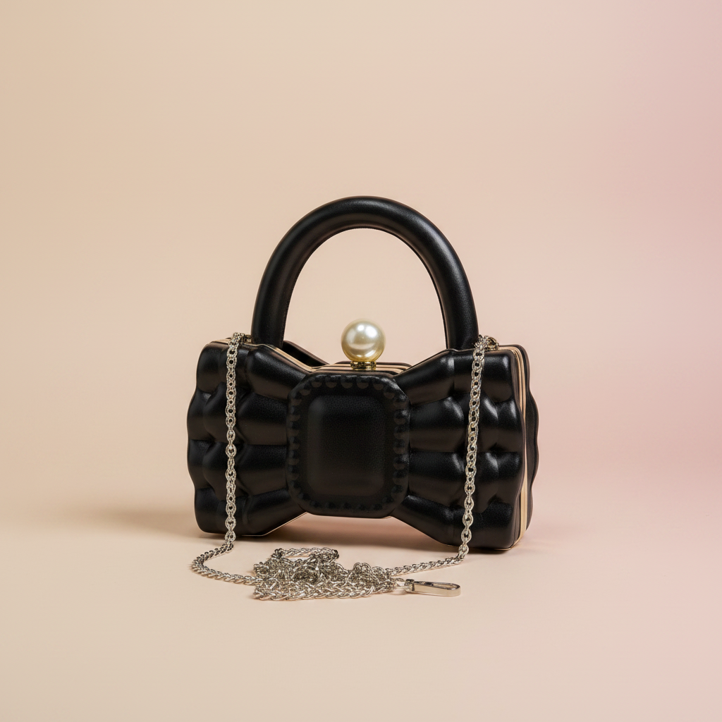 Midnight Bow Handbag