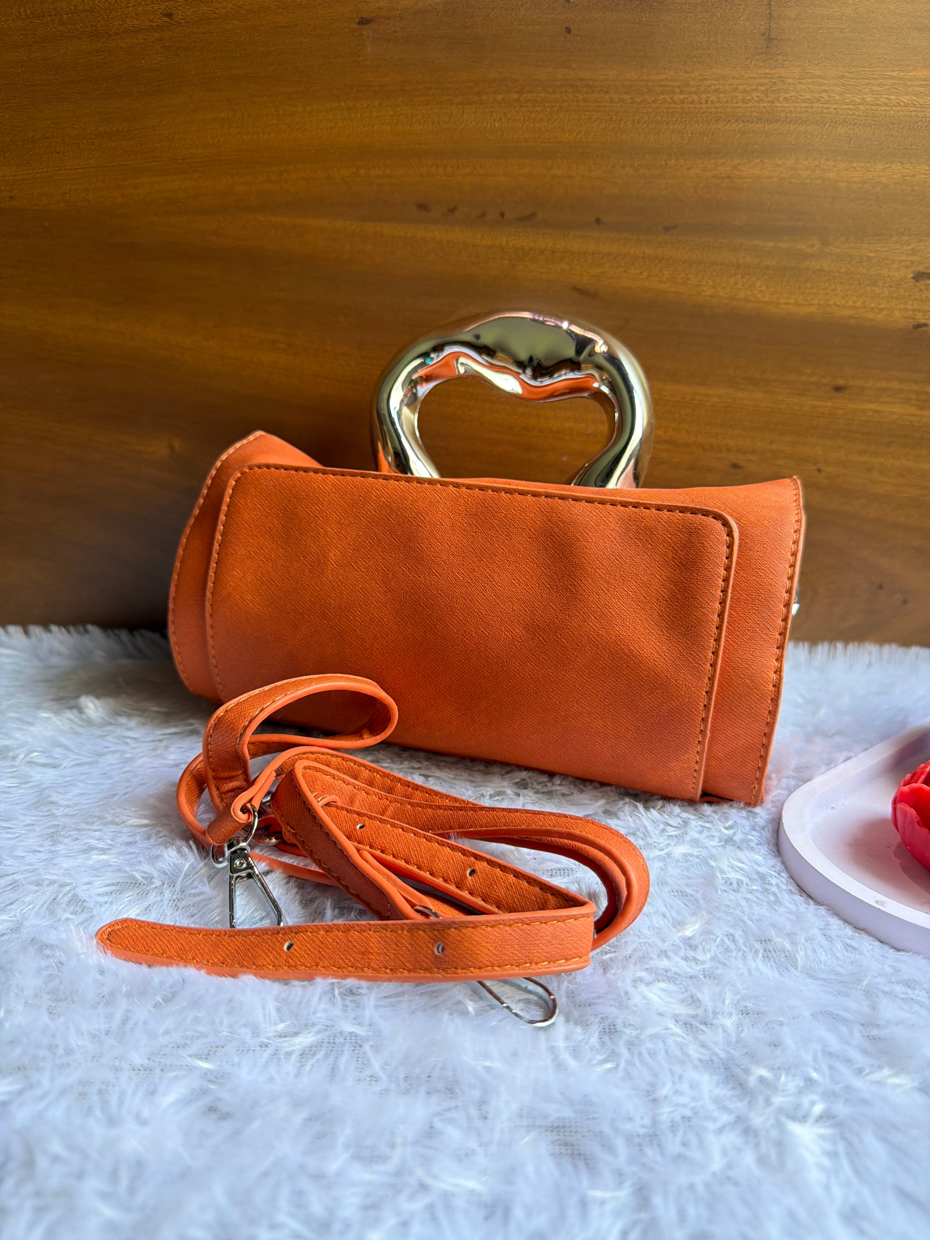 Orange Drip Handbag