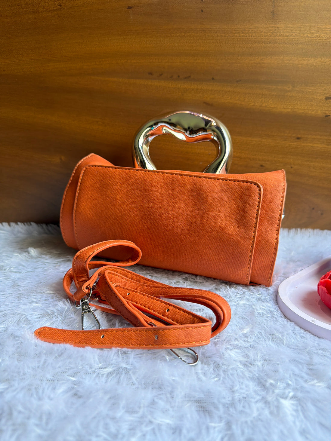 Orange Drip Handbag