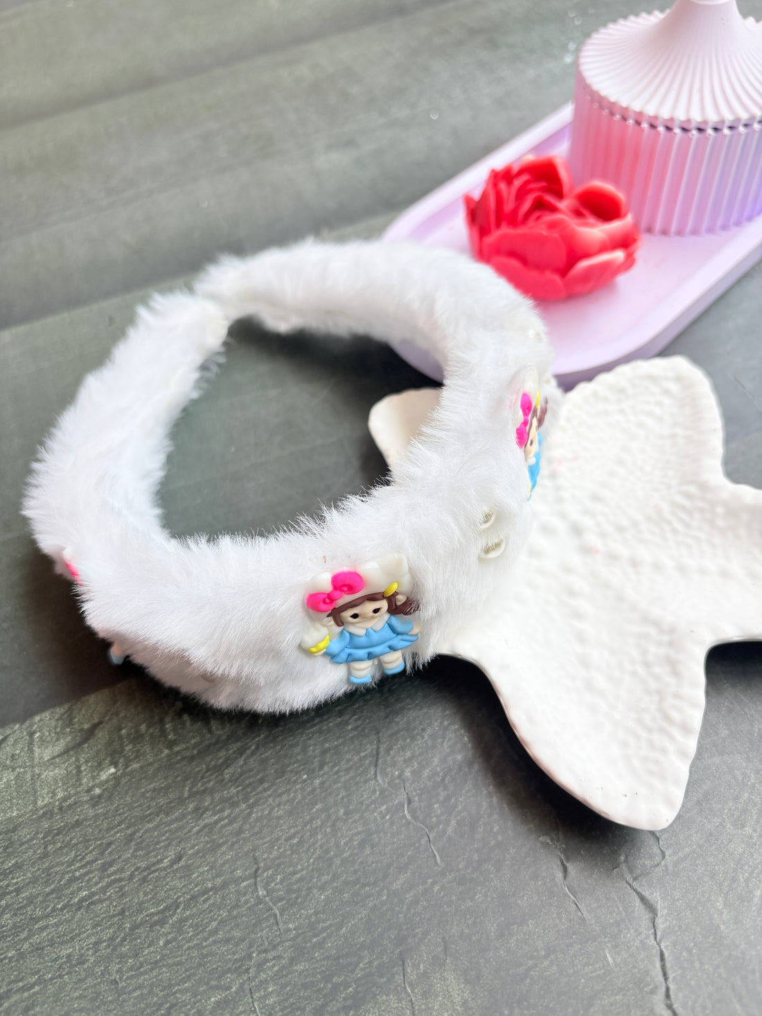 Mini Glam Hairpin White