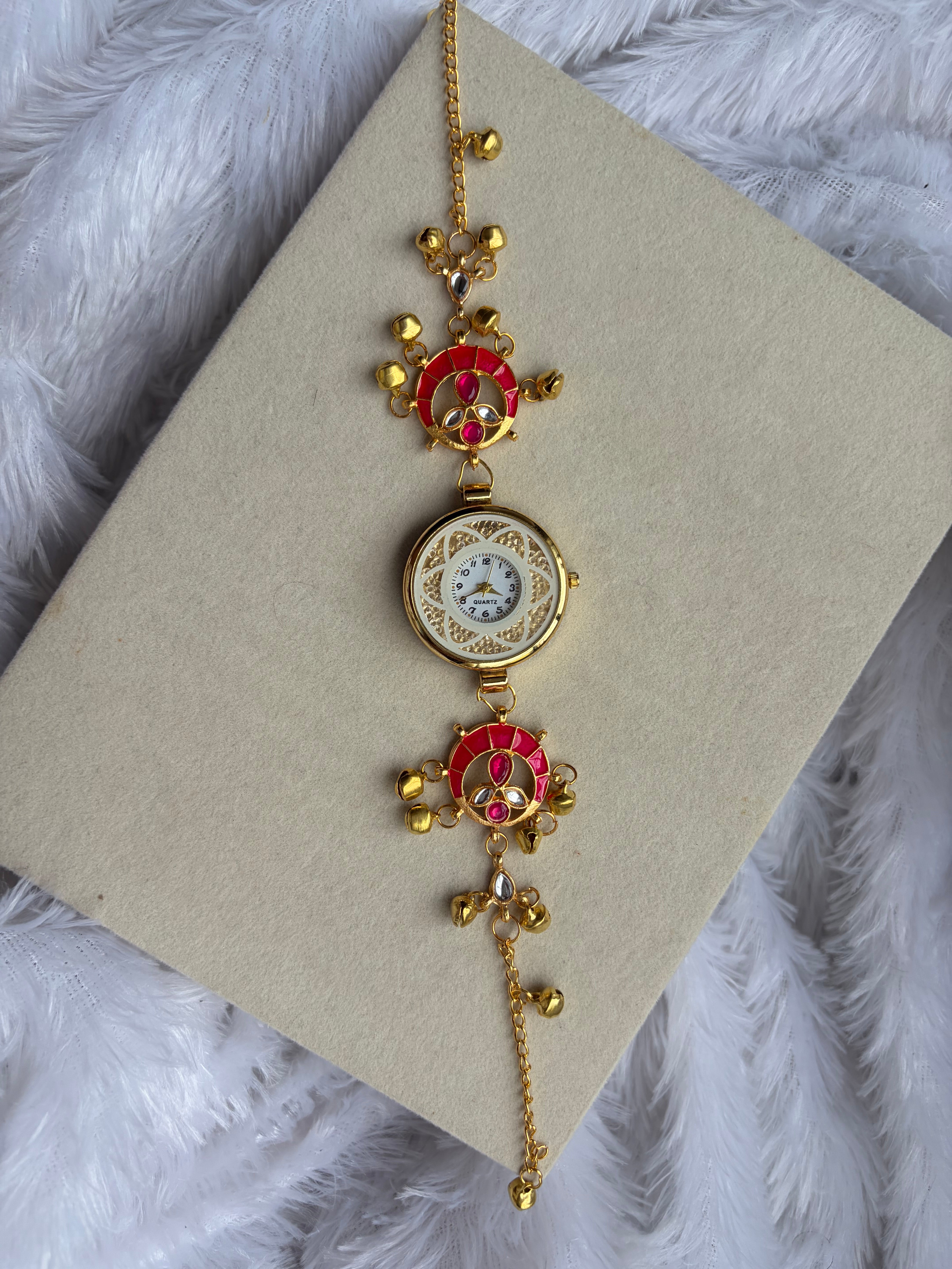Pink Petal Kashmiri Watch