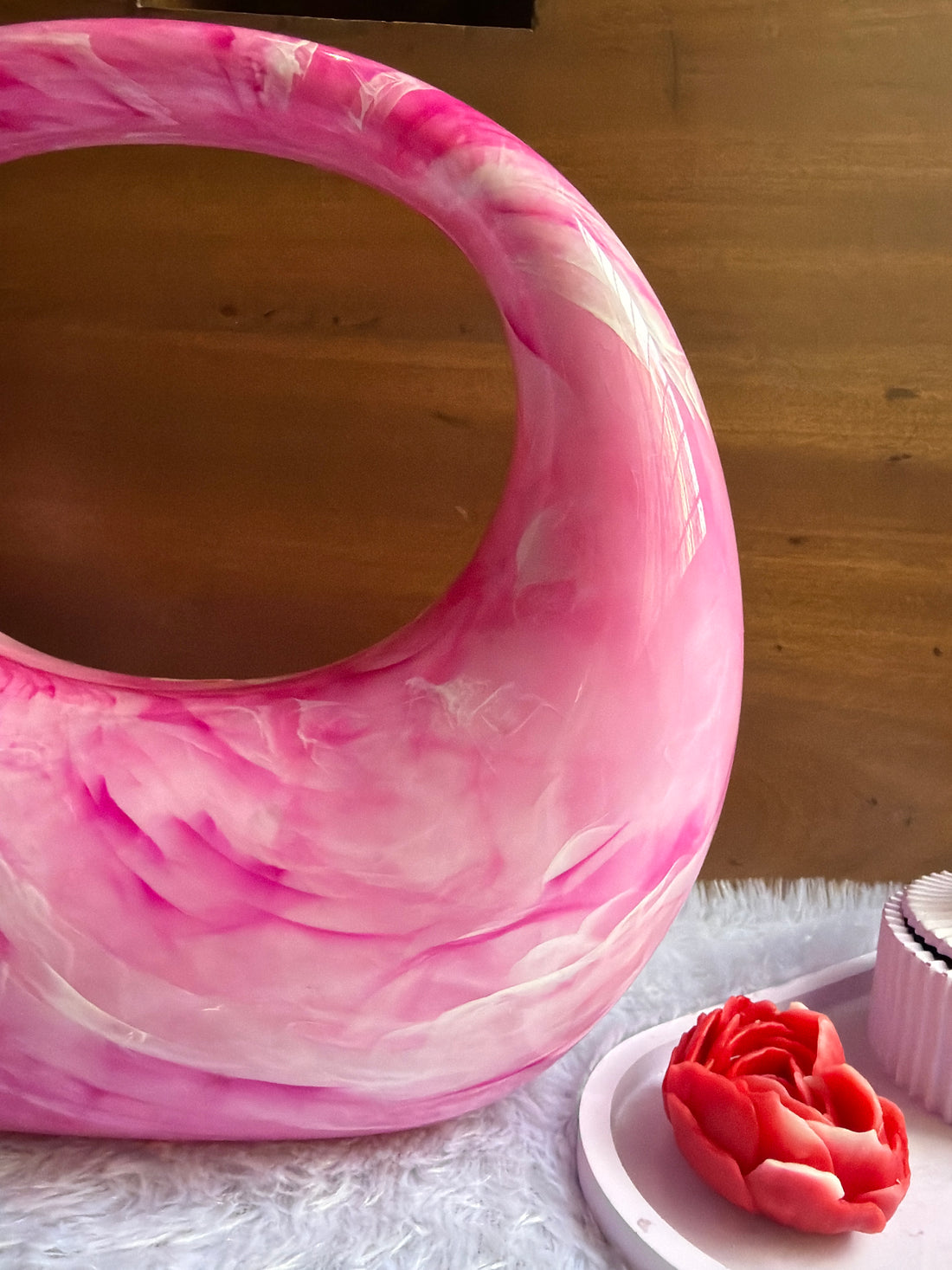 Rose Marble Handbag