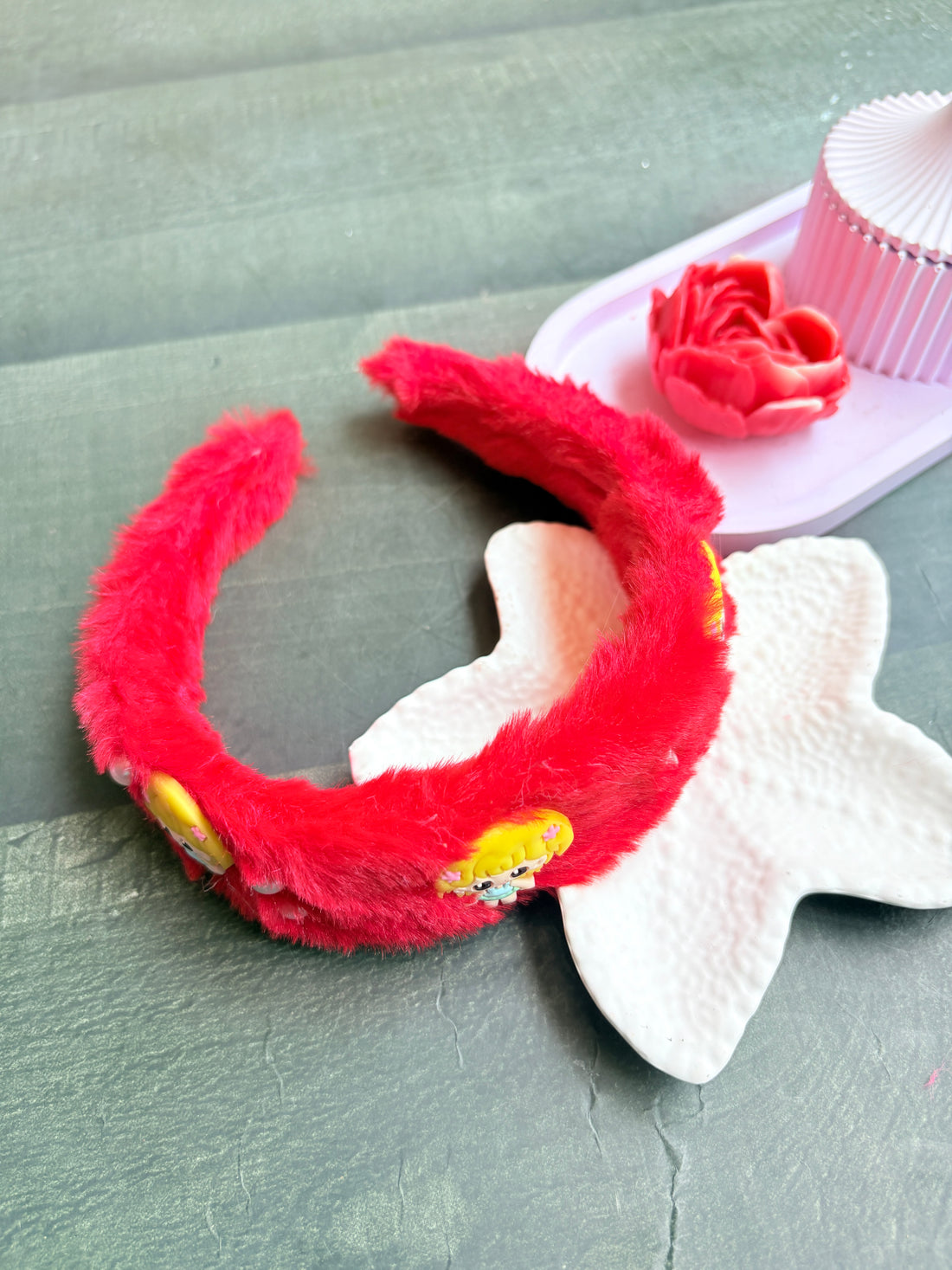Mini Glam Hairpin Red