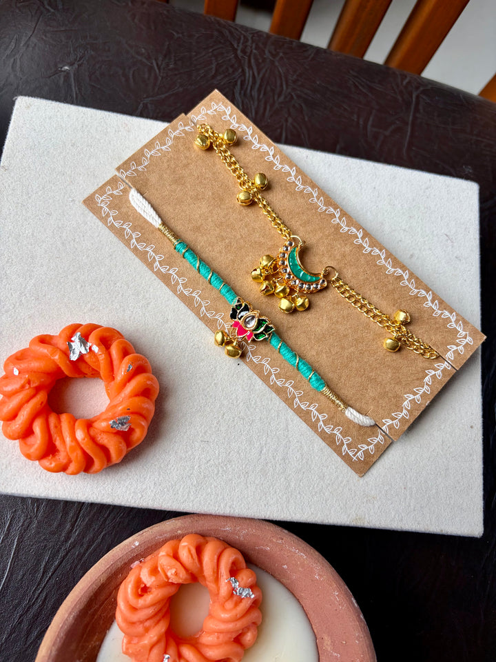 Green Moon Rakhi Combo