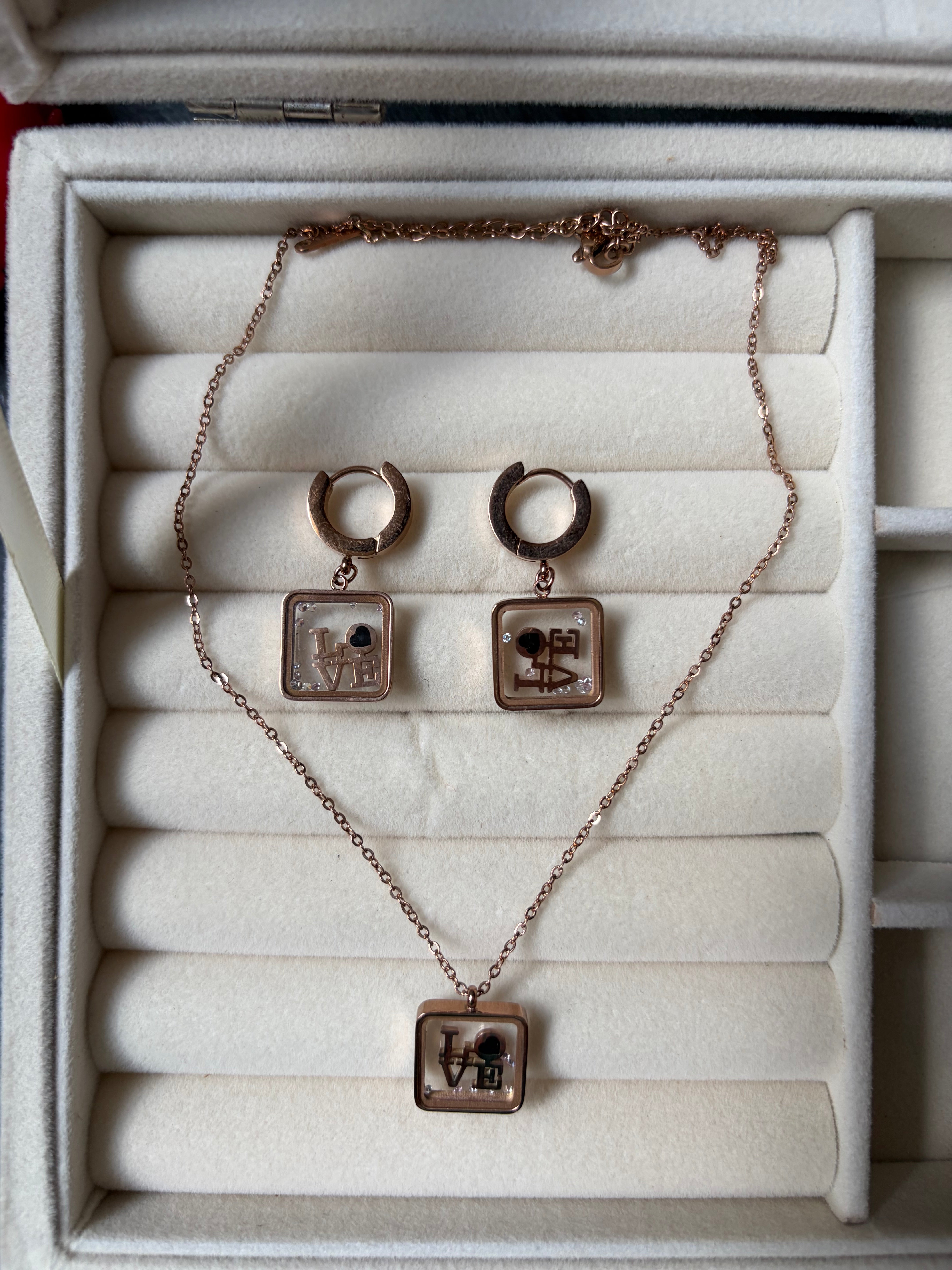 Love Necklace & Earring Set
