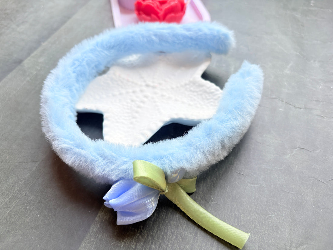 Tulip Bow Hairpin Sky Blue