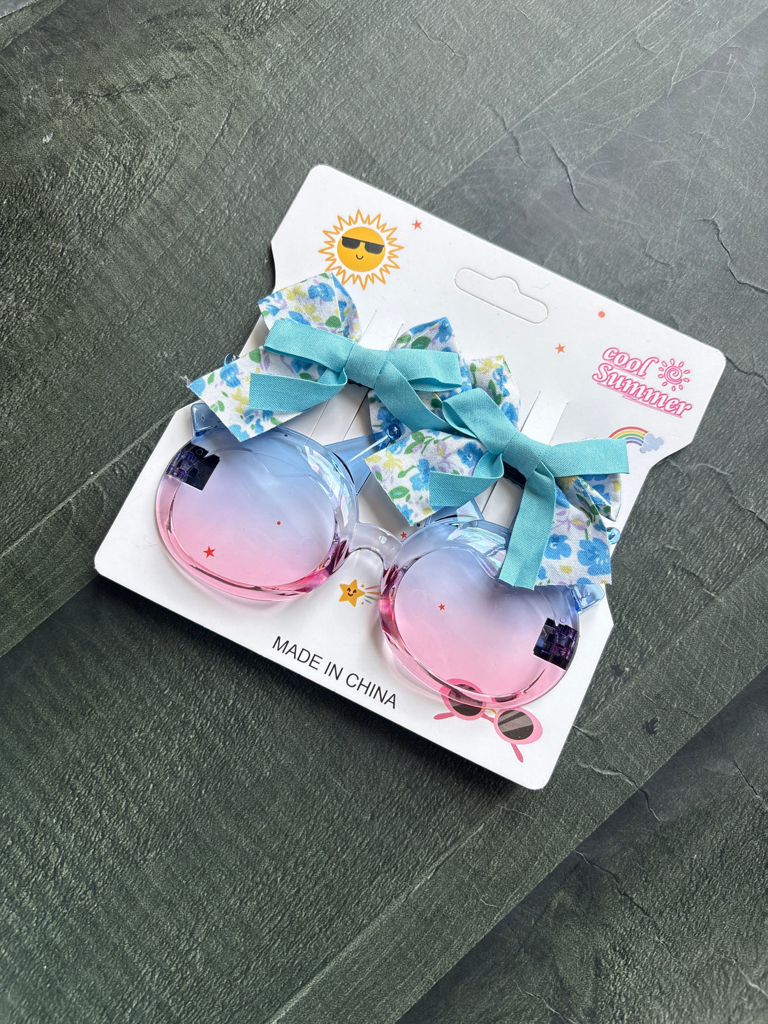 Sunglasses & Hairclip Set Blue
